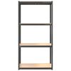 vidaXL Raft de depozitare cu 4 niveluri, antracit, oțel/lemn prelucrat