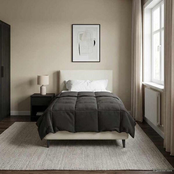 vidaXL Pilotă de vară Patos Antracit 140 x 220 cm Microfibră