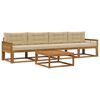 vidaXL Set de canapele de exterior cu pernă 5 pcs Natural și Bej