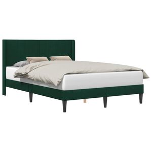 vidaXL Cadru de pat cu headboard Verde &icirc;nchis 120 x 190 cm Catifea