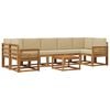 vidaXL Set de canapele de exterior 8 pcs Natural și Bej Poliester