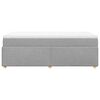 vidaXL Pat box spring cu saltea, gri deschis, 90x200 cm, textil