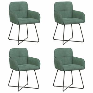 vidaXL Scaune de dining 4 buc. Catifea Verde Mării 59 x 56,5 x 86 cm