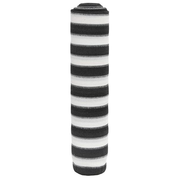 vidaXL Plasă protecție intimitate antracit/alb 1,5x10 m HDPE 75 g/m&sup2;
