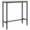 vidaXL masă natural 100 x 40 x 101 cm Lemn ingineresc și oțel