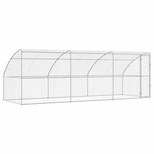vidaXL Cușcă pentru c&acirc;ini 3 buc. Argintiu 6 x 2 x 2 m Oțel galvanizat