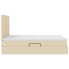 vidaXL Pat cu saltea și spațiu de depozitare Creme 140 x 190 cm