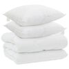 vidaXL Duvet de iarnă cu pernă 3 buc. Alb Microfibră