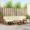 vidaXL Set de canapele de exterior cu pernă 7 pcs Natural și Crem