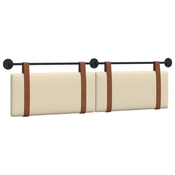 vidaXL Cap de pat suspendat Pe perete Crem 170 x 55 x 5 cm PU antic