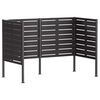 vidaXL Ecran pentru coș de gunoi 167 x 85 x 113 cm Oțel Negru