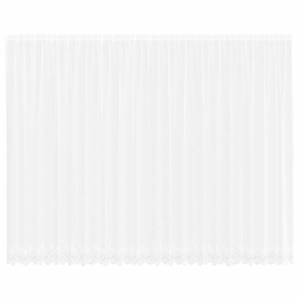 vidaXL Cortină din Dantelă cu perdele Alb 280 x 600 cm Poliester