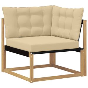vidaXL Sofa Colțar pentru Exterior Lemn solid de Acacia și Textilene