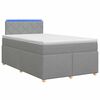 vidaXL Pat boxspring cu saltea Gri deschis 120 x 190 cm Țesătură