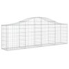 vidaXL Coșuri gabion arcuite 2 buc, 200x30x60/80 cm, fier galvanizat