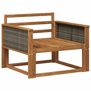 vidaXL Canapea Medie pentru Exterior Lemn Solid de Acacia natural