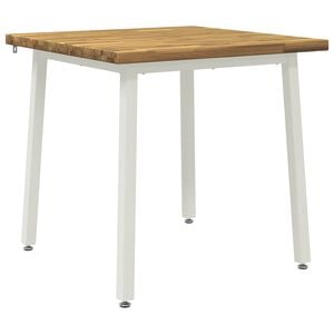 vidaXL 60 x 55 x 75 cm Lemn Solid de Acacia Alb Dreptunghiular