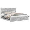 vidaXL Cadru de pat Gri din beton 200 x 200 cm Lemn Ingineresc