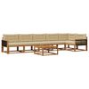 vidaXL Set de canapele de exterior 7 buc. Natural și Bej
