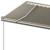 vidaXL Copertină retractabilă automat, cu st&acirc;lpi, crem, 6x3 m