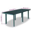 vidaXL Set mobilier de exterior, 11 piese, verde, plastic