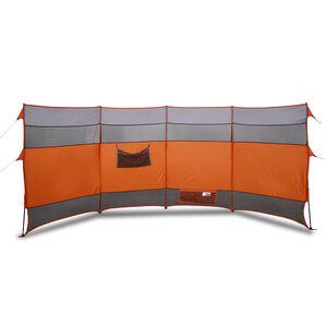 vidaXL Paravan de camping, gri și portocaliu, 366x152x152 cm, impermeabil