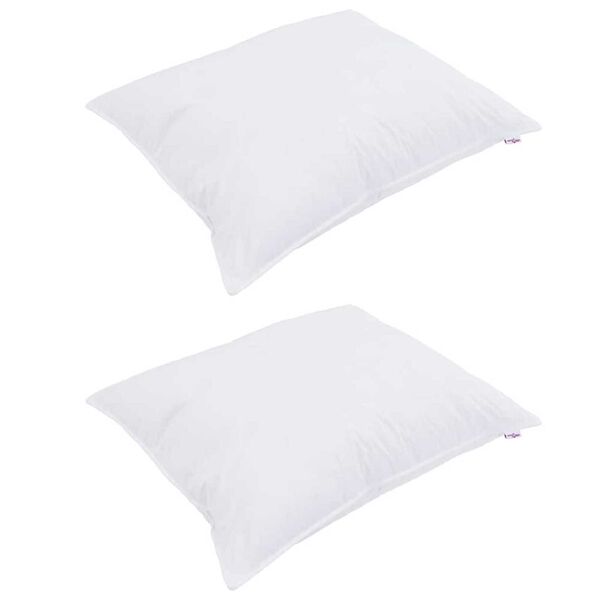 vidaXL Pernă cu pernă 2 pcs Alb 40 x 60 cm Bumbac