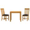 vidaXL Set de dining 3 buc. Negru Lemn de stejar masiv