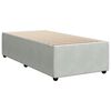 vidaXL Pat box spring cu saltea, gri deschis, 100x200 cm, catifea