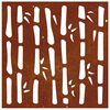vidaXL Decor perete de grădină 55x55 cm design bambus oțel Corten