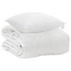 vidaXL Duvet pentru Toate Sezoanele cu pernă 2 buc. Alb Microfibră