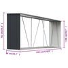 vidaXL Șopron depozitare lemne antracit 330x84x152 cm oțel galvanizat