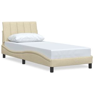 vidaXL Cadru de pat fără saltea Hanko cremă 80x200 cm țesătură