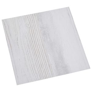 vidaXL Plăci de Pardoseală Alb și gri deschis 5,11 m&sup2; 55 buc. PVC