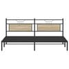 vidaXL Cadru de pat fără saltea Stejar Sonoma 200x200cm Lemn prelucrat