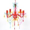 vidaXL Lustră Cristal Artificial pentru 5 becuri Multicoloră