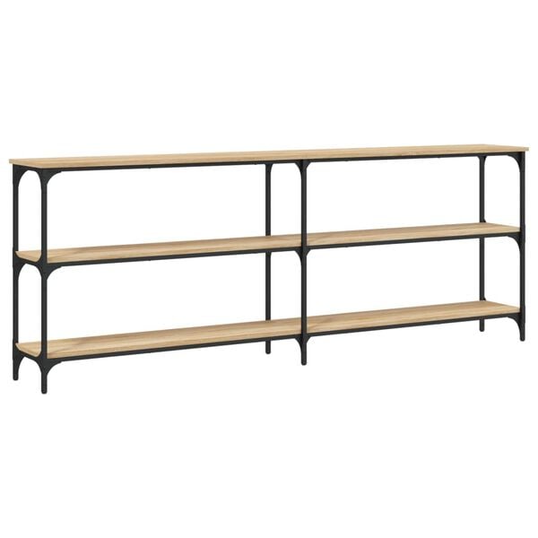 vidaXL Masă consolă din stejar Sonoma, 200x29x75 cm, lemn stratificat