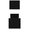 vidaXL Rafturi de perete cu bare, 2 buc, negru, 60x16x14 cm