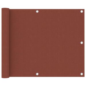 vidaXL Paravan de balcon, cărămiziu, 75x500 cm, țesătură oxford