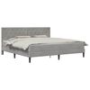 vidaXL Cadru de pat cu saltea Gri deschis 180 x 200 cm Catifea