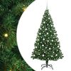vidaXL Brad de Crăciun artificial Verde 210 cm PVC și Oțel și Plastic