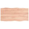 vidaXL Blat masă, 100x50x2 cm, maro, lemn stejar tratat contur organic