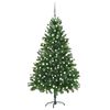 vidaXL Brad Crăciun pre-iluminat artificial set globuri, verde, 210 cm