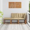 vidaXL Unități de canapea modulară de exterior 3 Bucată Natural și Bej