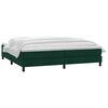 vidaXL Pat box spring cu saltea, verde &icirc;nchis, 180x210 cm, catifea