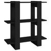 vidaXL Bibliotecă/Separator cameră, negru, 80x30x87 cm