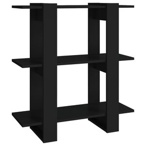 vidaXL Bibliotecă/Separator cameră, negru, 80x30x87 cm