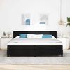vidaXL Pat boxspring cu saltea cu saltea Negru 200 x 200 cm