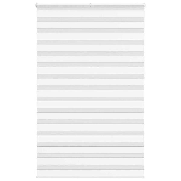 vidaXL Jaluzea tip zebra alb lățime țesătură 140,9 cm poliester