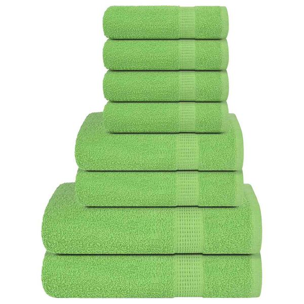 vidaXL Set prosoape FROGN 8 piese, verde măr, 360 g/m&sup2;